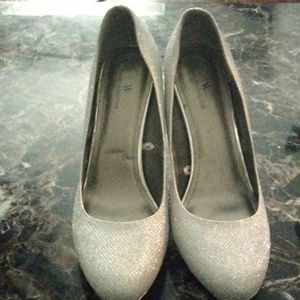 Silver Worthington high heels